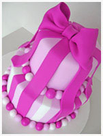 Bow and Ribbons birthday Cake