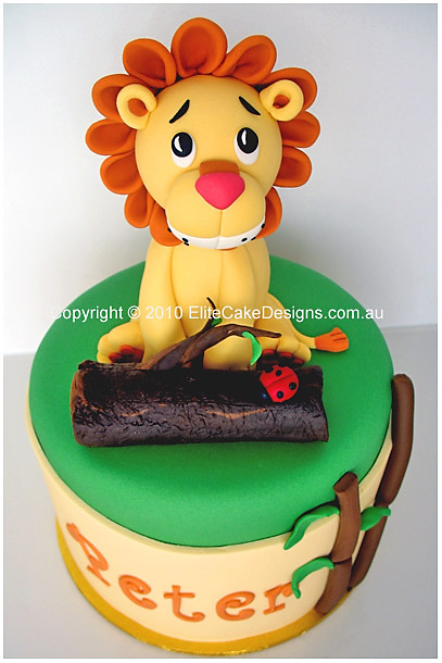 Lion Safari Birthday cake for boys