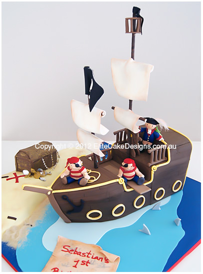 Pirate Theme Boys Birthday Cake