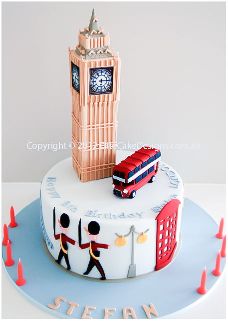 Big Ben UK Theme novelty birthday cake