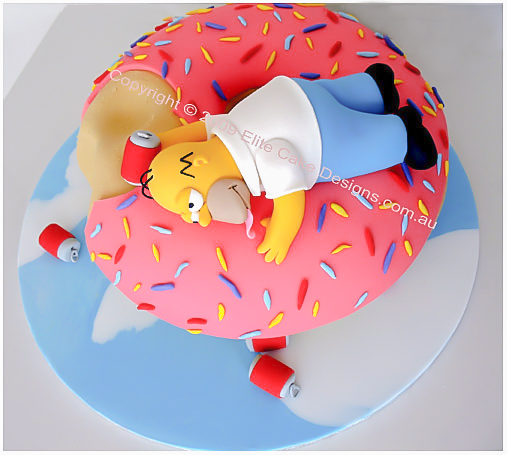 Simpsons novelty birthday cake