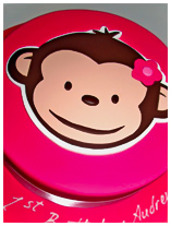 Monkey Face Kids Birthday Cake