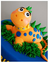 Kids dinosaur birthday cake
