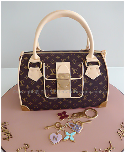 Louis Vuitton Birthday Cake with Edible Handbag Cake Toppers | Decorated  Treats