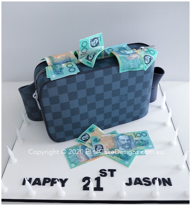 Louis Vuittom mend bag Birthday Cake, uniquely designed by