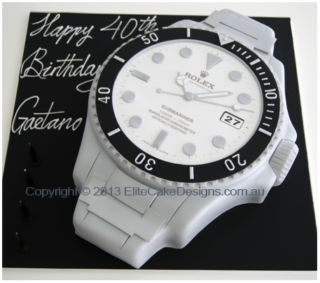 Rolex Watch mens' birthday cake