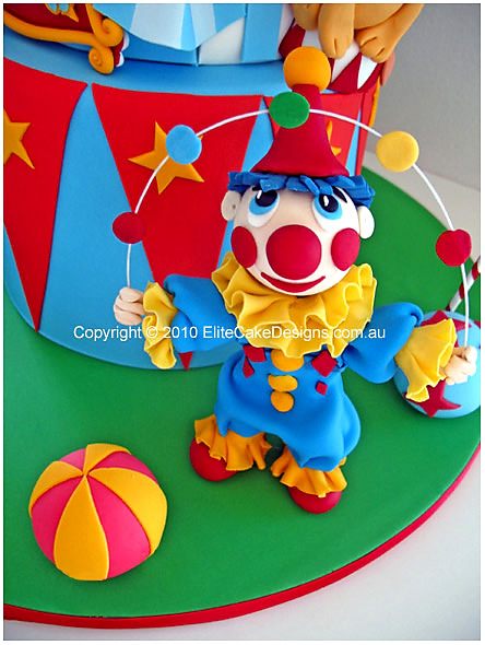 Circus Clown Birthday Cake