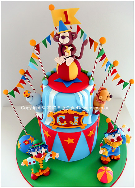 Circus-Carnival birthday cake