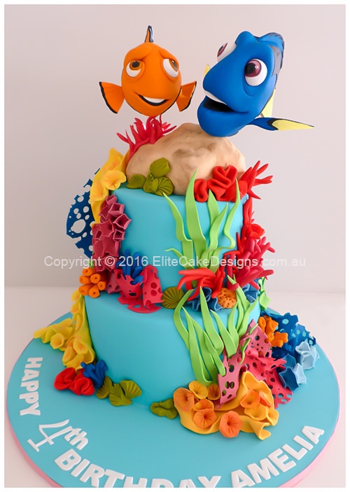 Amazon.com: Finding Dory Party Edible Cake Image Cake Topper : Grocery &  Gourmet Food