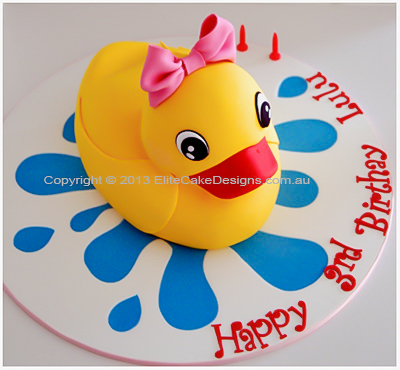 Little duckling kids birthday cake