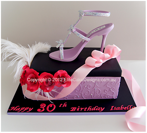 Glitz n glamour stiletto shoe birthday cake