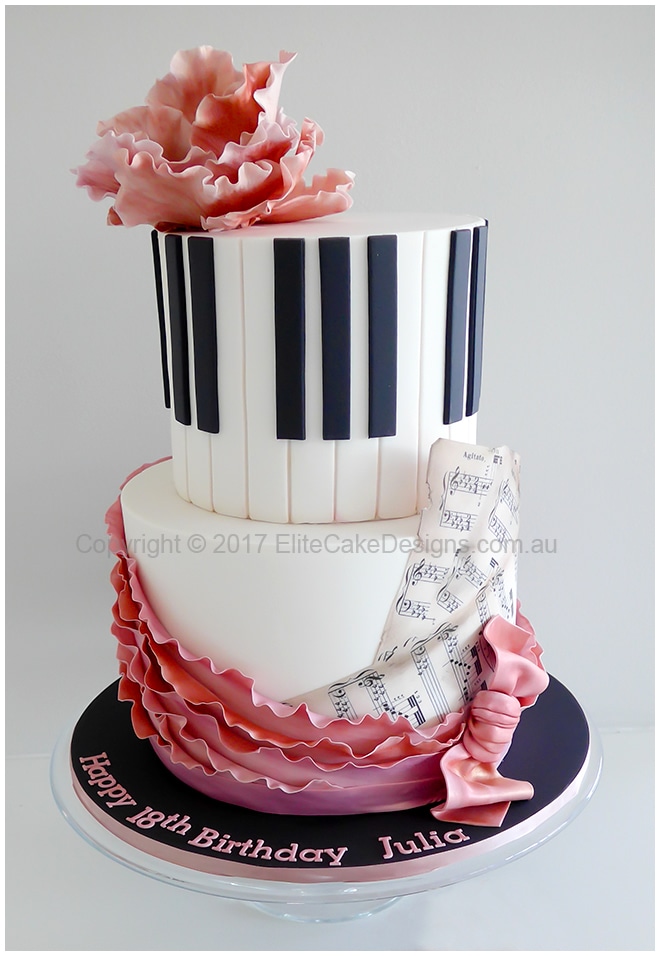 Music Piano Theme Cake. Thank you... - JedPaola_SweetTreats | Facebook