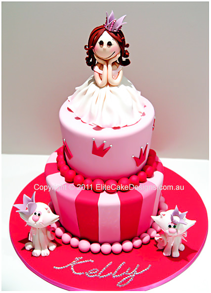 Princess Theme Girls Birthday Cake