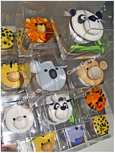 jungle-zoo animal cupcakes