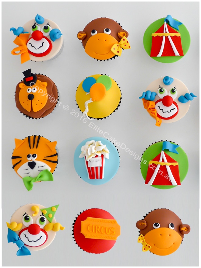 Circus - Carnival cupcakes for kids birthday