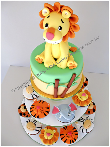 Lion-jungle-zoo-animals-cupcakes