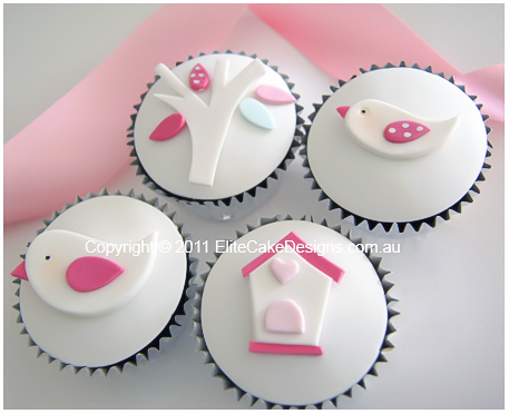 White Birdie Christening-Baby Shower cupcakes Sydney