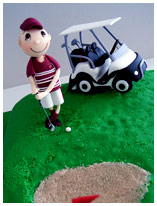 golf course birthday cake