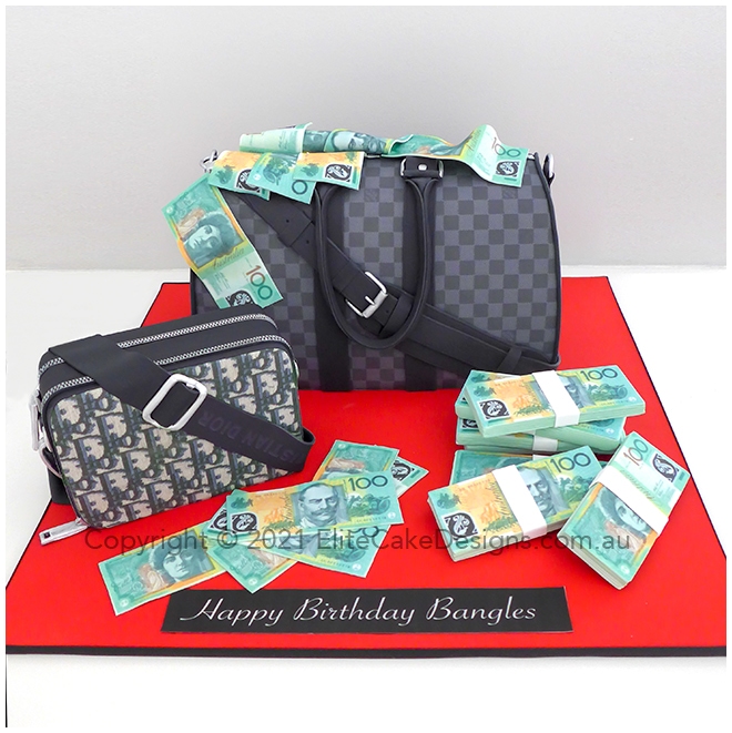 Louis Vuitton bag & dollars birthday cake' - Inside businessman