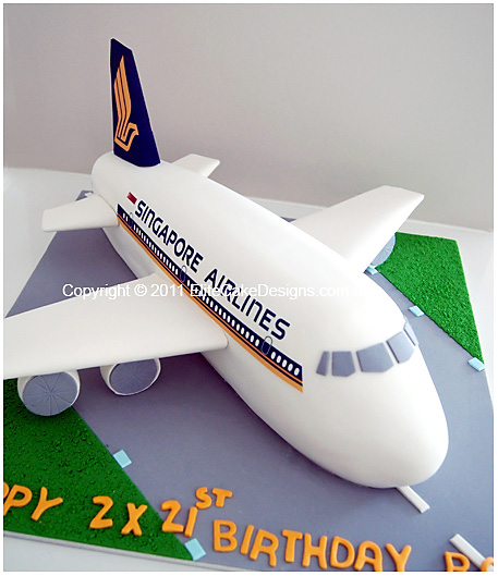 singapore airlines plane novelty birthday cake