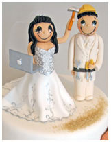 funky couple wedding cake #5