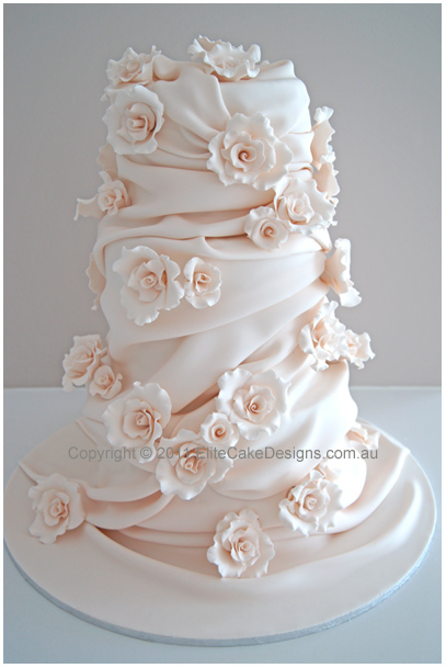 Wedding Cake Tower with roses